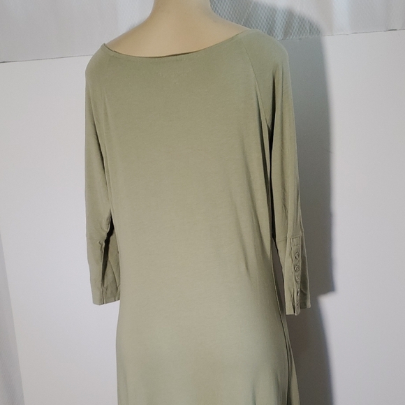 Soft Surroundings Elegant Olive Green Maxi Dress Size L - Picture 6 of 13